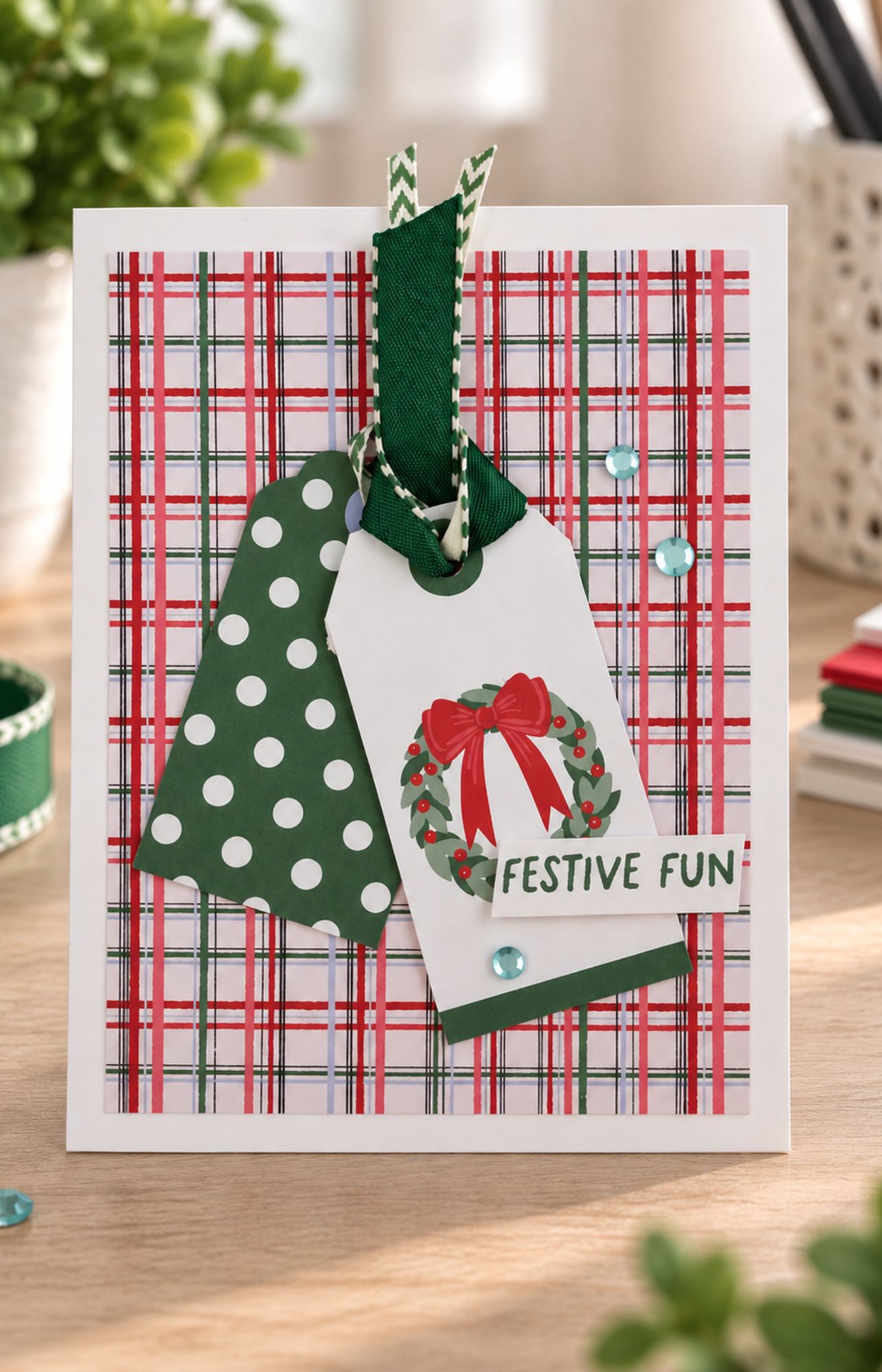 Handmade Christmas paper craft project